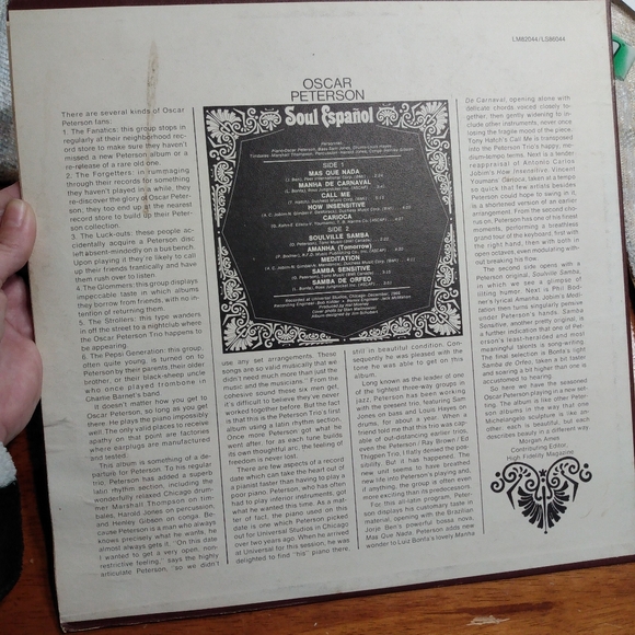 Oscar Peterson Soul Espanol Vinyl Record - Picture 3 of 5